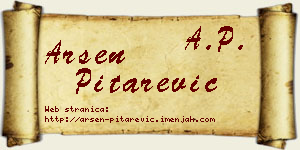 Arsen Pitarević vizit kartica